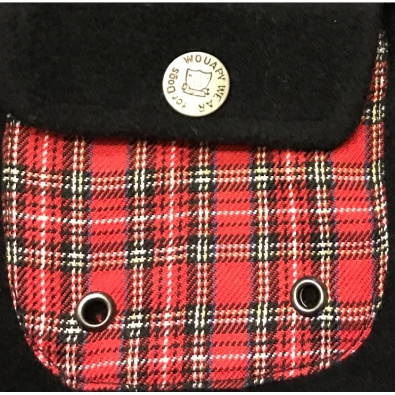 Wouapy College | Manteau Pour Chien | Noir Et Ecossais 6 Wouapy College | Manteau Pour Chien | Noir Et Ecossais – Image 4