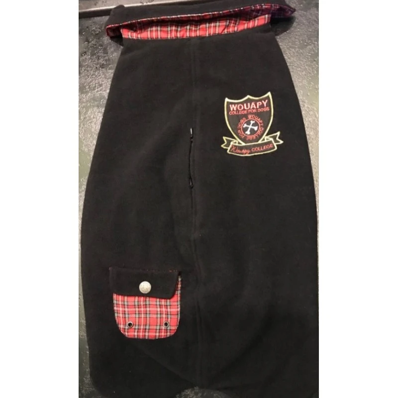 Wouapy College | Manteau Pour Chien | Noir Et Ecossais 3 Wouapy College | Manteau Pour Chien | Noir Et Ecossais
