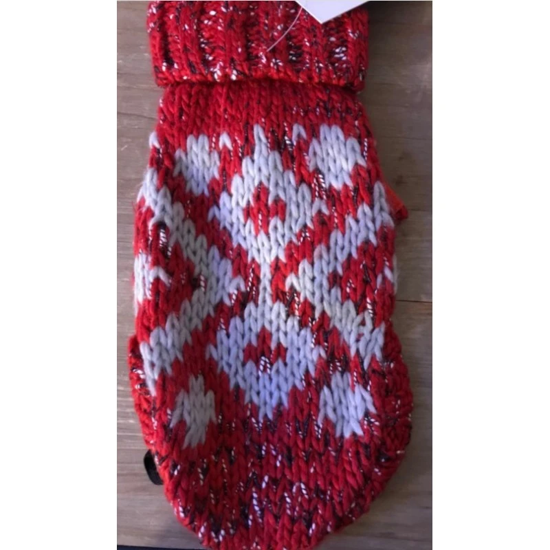 Wouapy | Pull En Maille Jacquard | Rouge Et Gris Clair 3 Wouapy | Pull En Maille Jacquard | Rouge Et Gris Clair