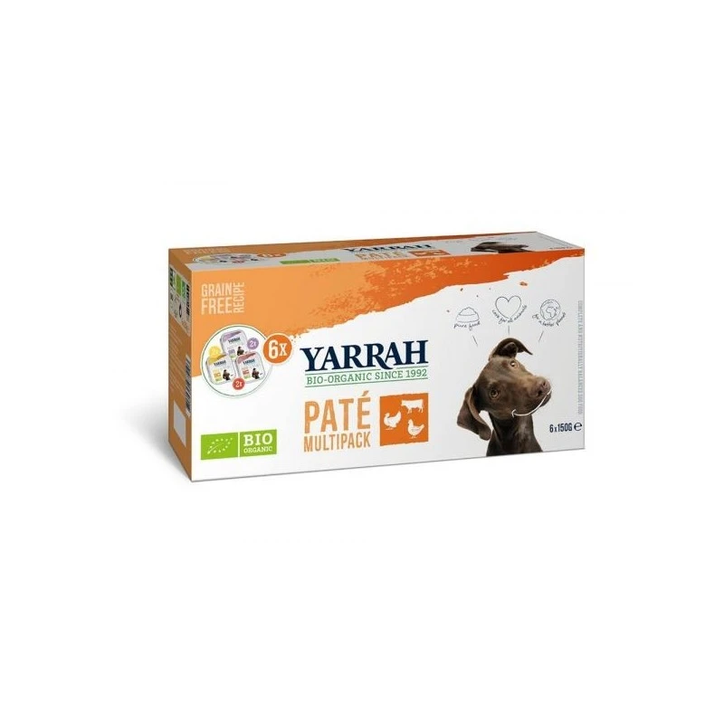 Yarrah | Pâté Bio Sans Céréales, Pour Chiens - Multipack | Poulet, Dinde Et Boeuf 3 Yarrah | Pâté Bio Sans Céréales, Pour Chiens - Multipack | Poulet, Dinde Et Boeuf